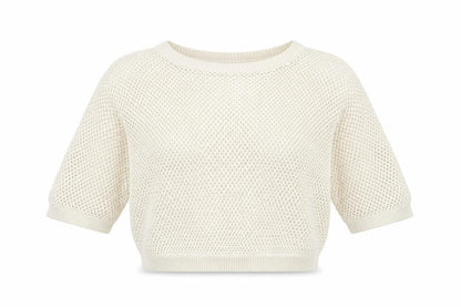 Womens UK Size XS Redoute Ivory Henley Jumper