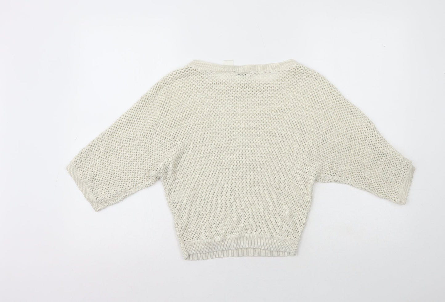 Womens UK Size XS Redoute Ivory Henley Jumper