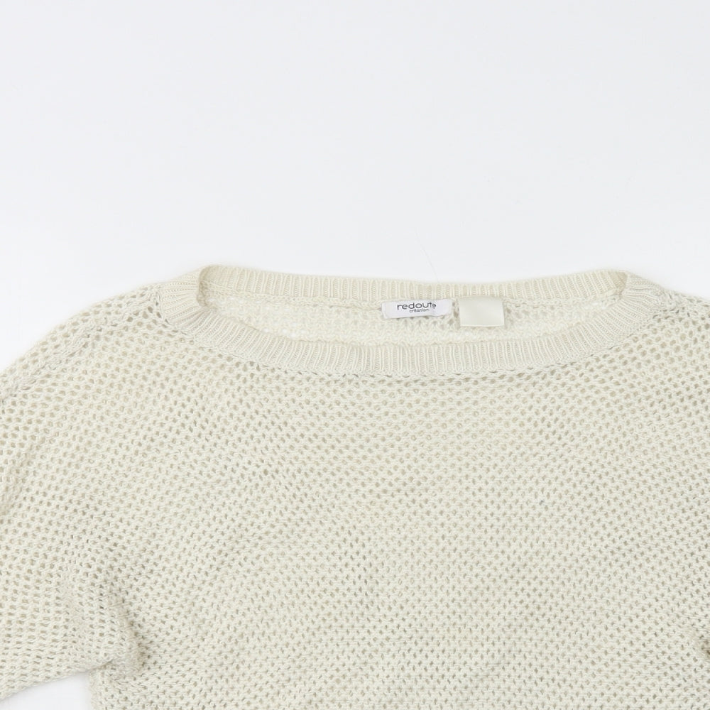 Womens UK Size XS Redoute Ivory Henley Jumper