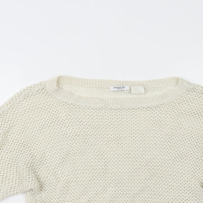 Womens UK Size XS Redoute Ivory Henley Jumper