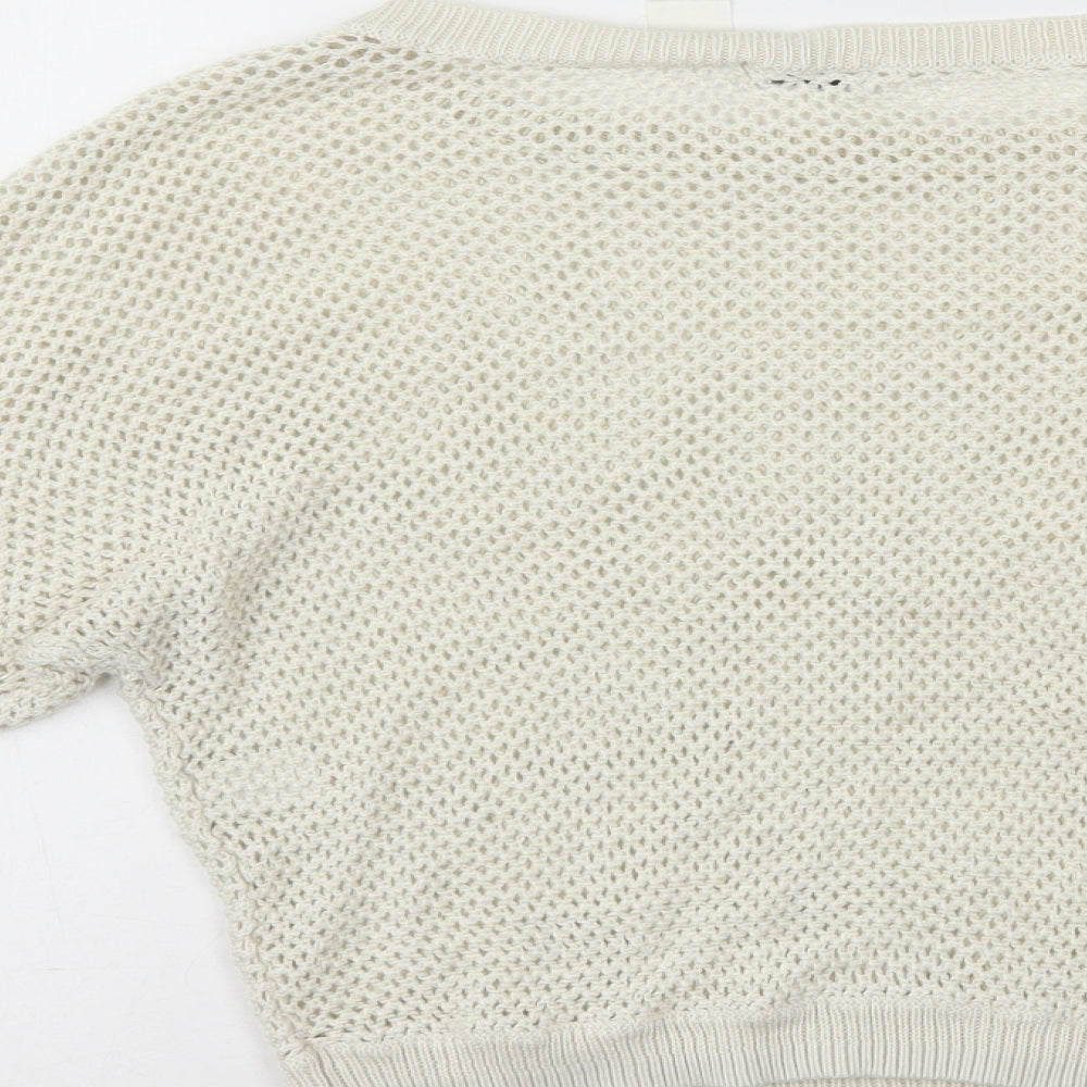 Womens UK Size XS Redoute Ivory Henley Jumper
