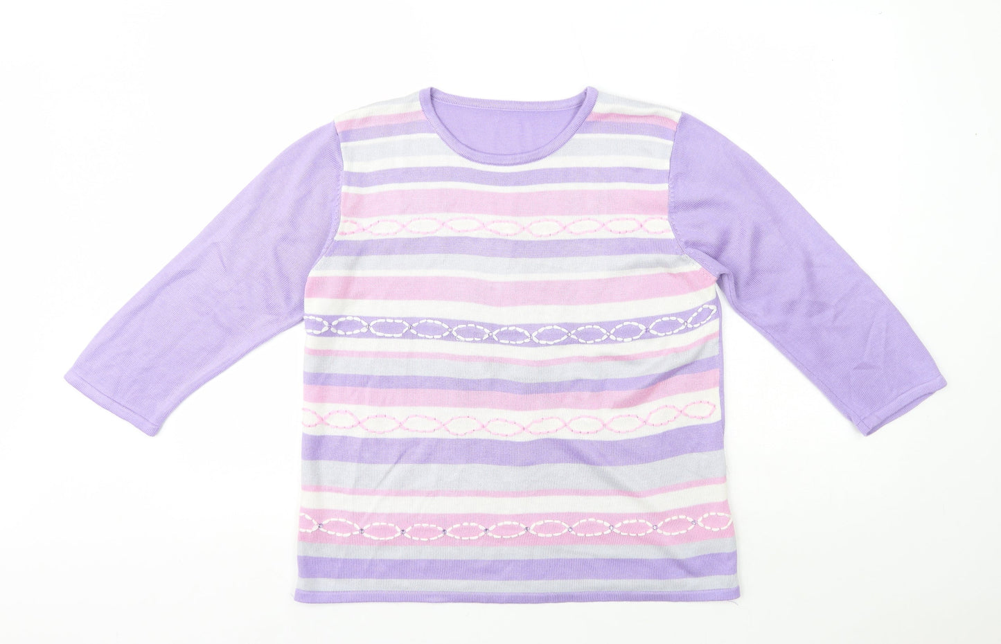 Womens UK Size S Preworn Multicoloured Pullover Jumper