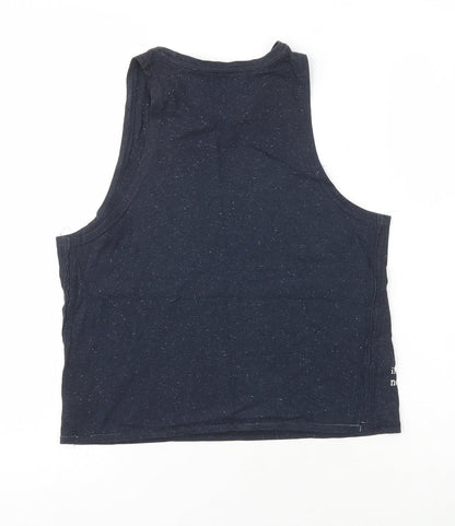 Primark Womens Blue  Cotton Basic Tank Size 8 Scoop Neck - Less is more