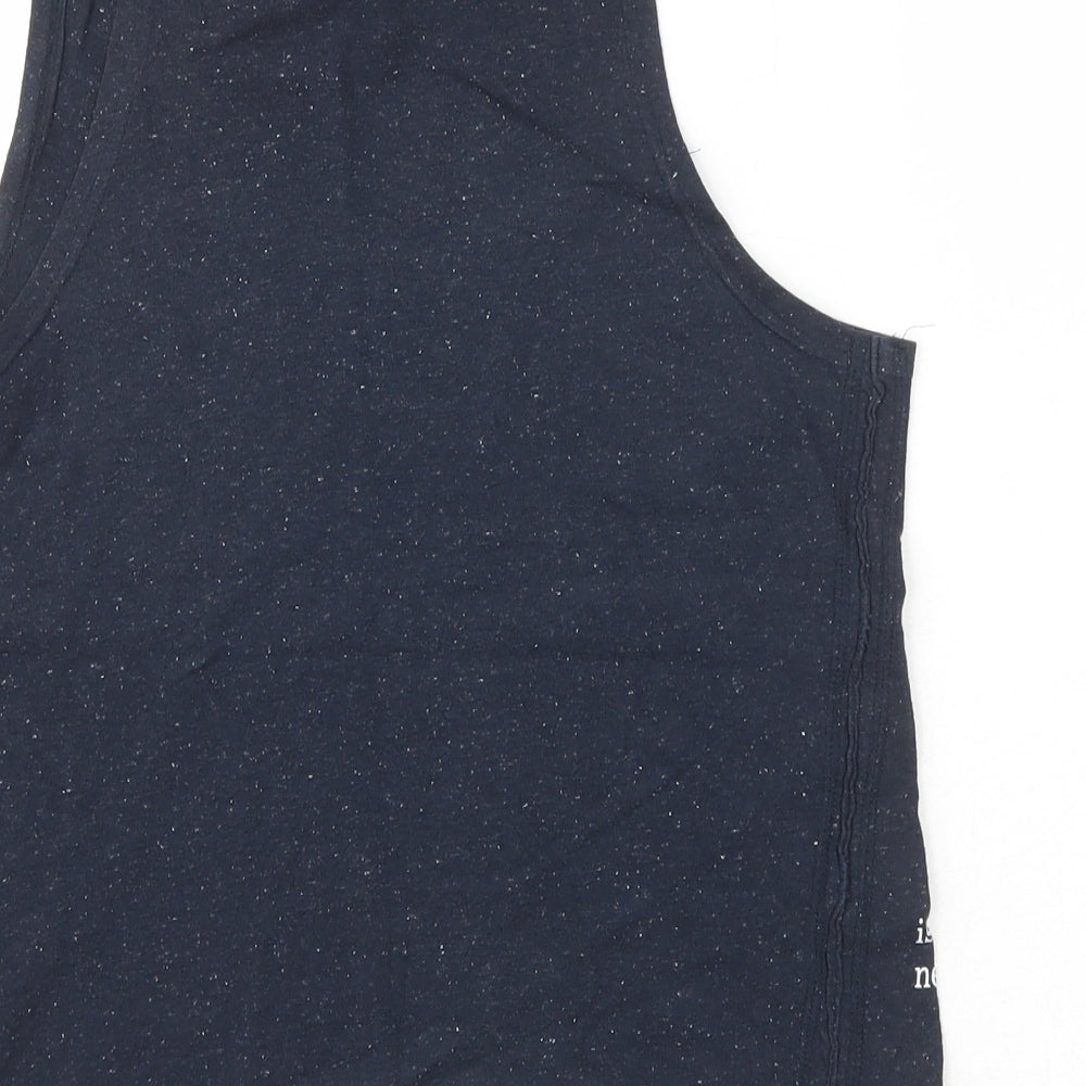 Primark Womens Blue  Cotton Basic Tank Size 8 Scoop Neck - Less is more