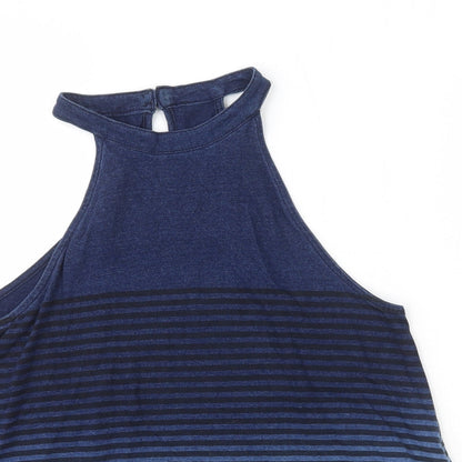 Womens UK Size 6 New Look Blue Basic Tank