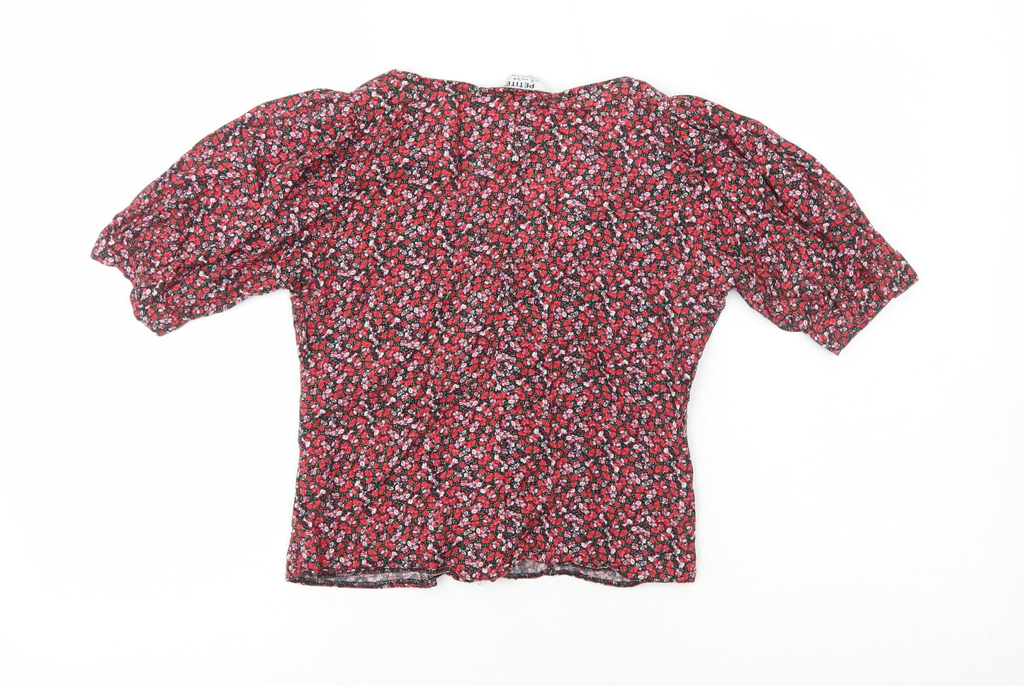 SheIn Womens Multicoloured Floral Polyester Basic Blouse Size 6 Off the Shoulder