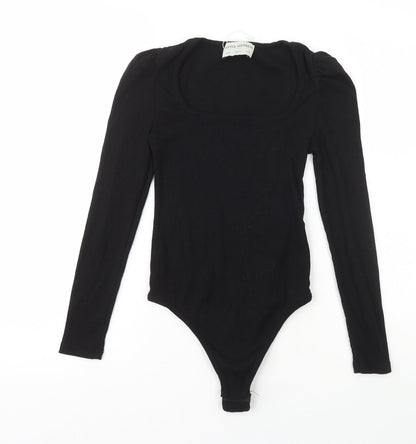 Little Mistress Womens Black  Cotton Bodysuit One-Piece Size 6