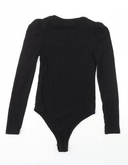 Little Mistress Womens Black  Cotton Bodysuit One-Piece Size 6