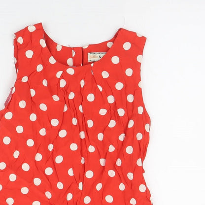 Womens UK Size 10 Billie & Blossom Red Basic Blouse
