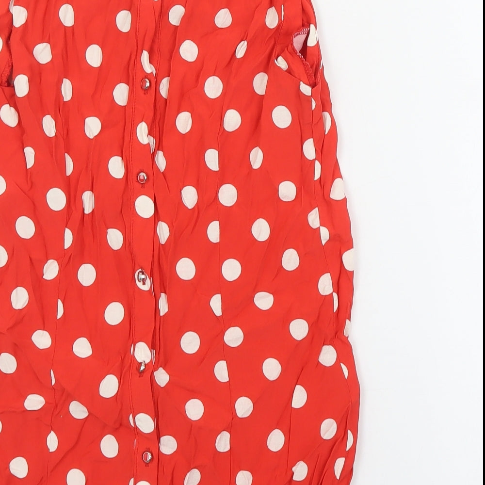 Womens UK Size 10 Billie & Blossom Red Basic Blouse