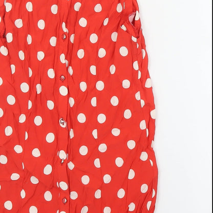 Womens UK Size 10 Billie & Blossom Red Basic Blouse