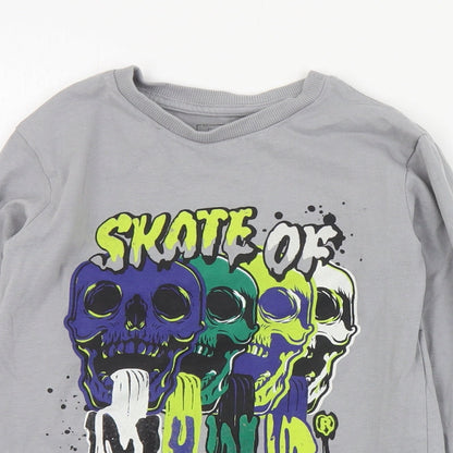 NEXT Boys Grey  Cotton Pullover Sweatshirt Size 6 Years  Pullover