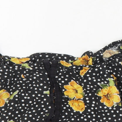 Womens UK Size 8 New Look Black Basic Blouse