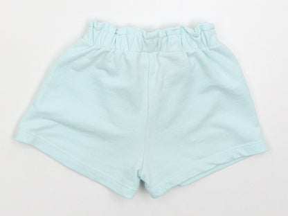 Zara Girls Blue  Cotton Cropped Trousers Size 18-24 Months  Drawstring - Minnie Love Sweat Shorts