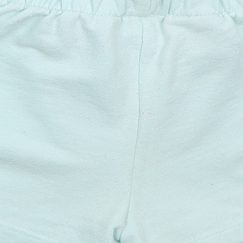 Zara Girls Blue  Cotton Cropped Trousers Size 18-24 Months  Drawstring - Minnie Love Sweat Shorts