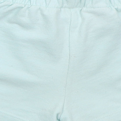 Zara Girls Blue  Cotton Cropped Trousers Size 18-24 Months  Drawstring - Minnie Love Sweat Shorts