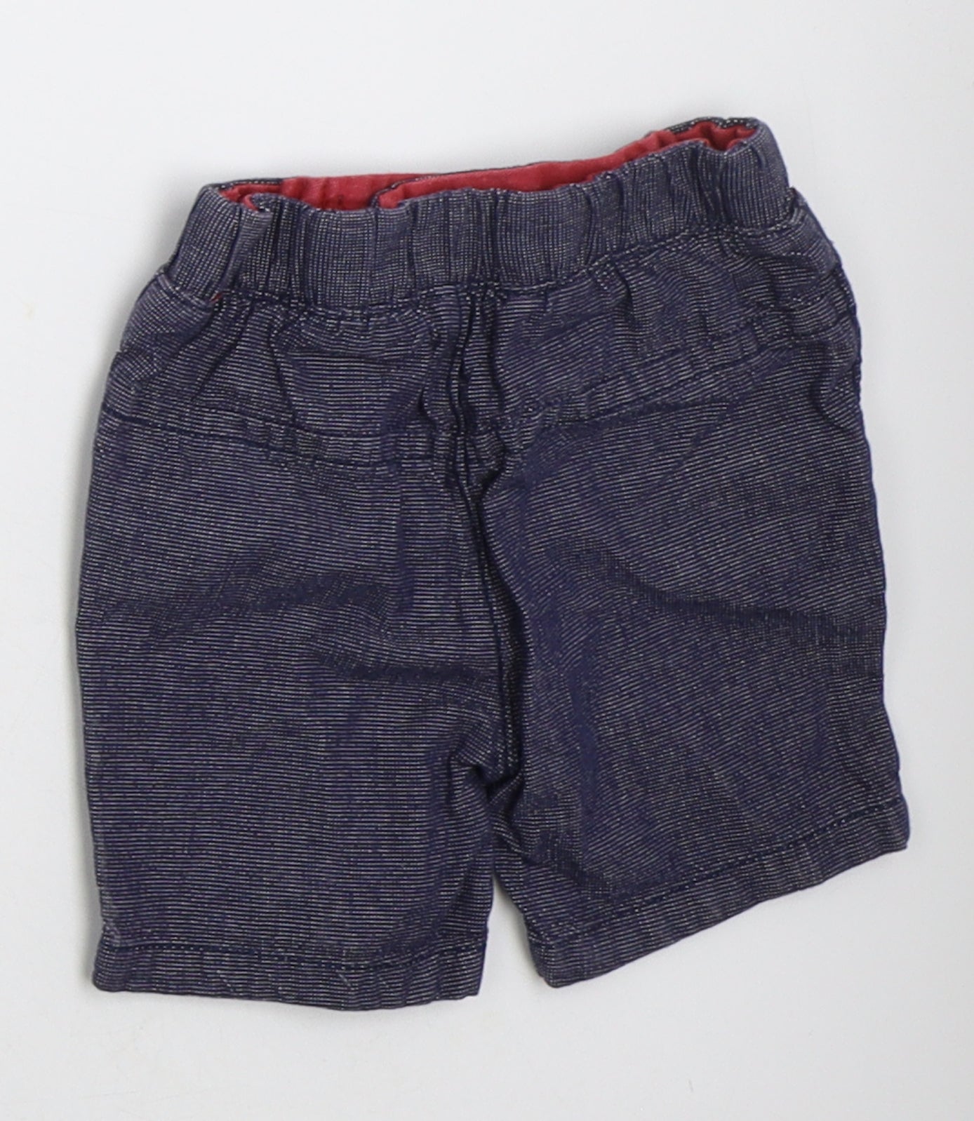 Nutmeg Boys Blue  Cotton Cropped Trousers Size 6-9 Months  Button