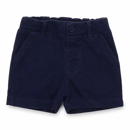 NEXT Boys Blue  Cotton Cropped Trousers Size 6-9 Months  Button