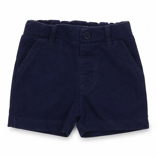 NEXT Boys Blue  Cotton Cropped Trousers Size 6-9 Months  Button