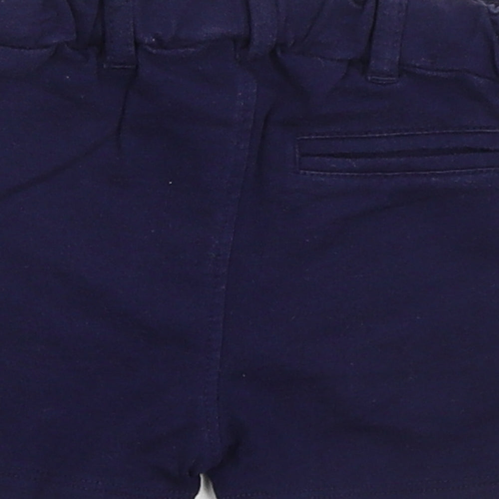 NEXT Boys Blue  Cotton Cropped Trousers Size 6-9 Months  Button