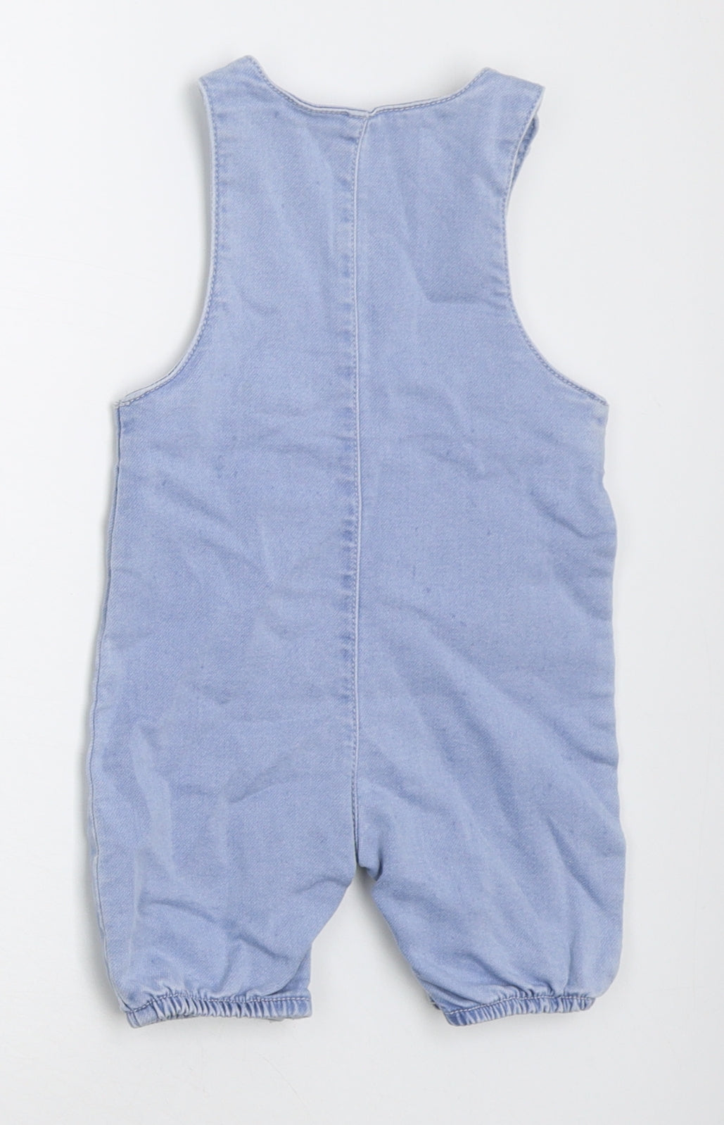 Matalan Girls Blue  Cotton Coverall Outfit/Set Size 6-9 Months  Button