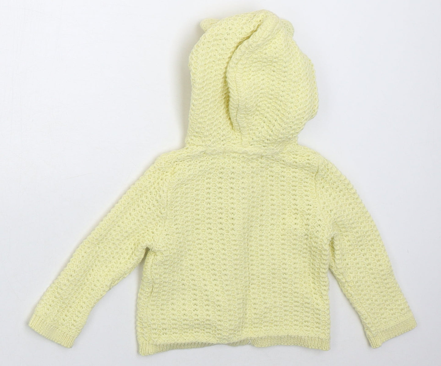 Tommy Bahama Girls Yellow  Cotton Cardigan Jumper Size 3-6 Months  Button