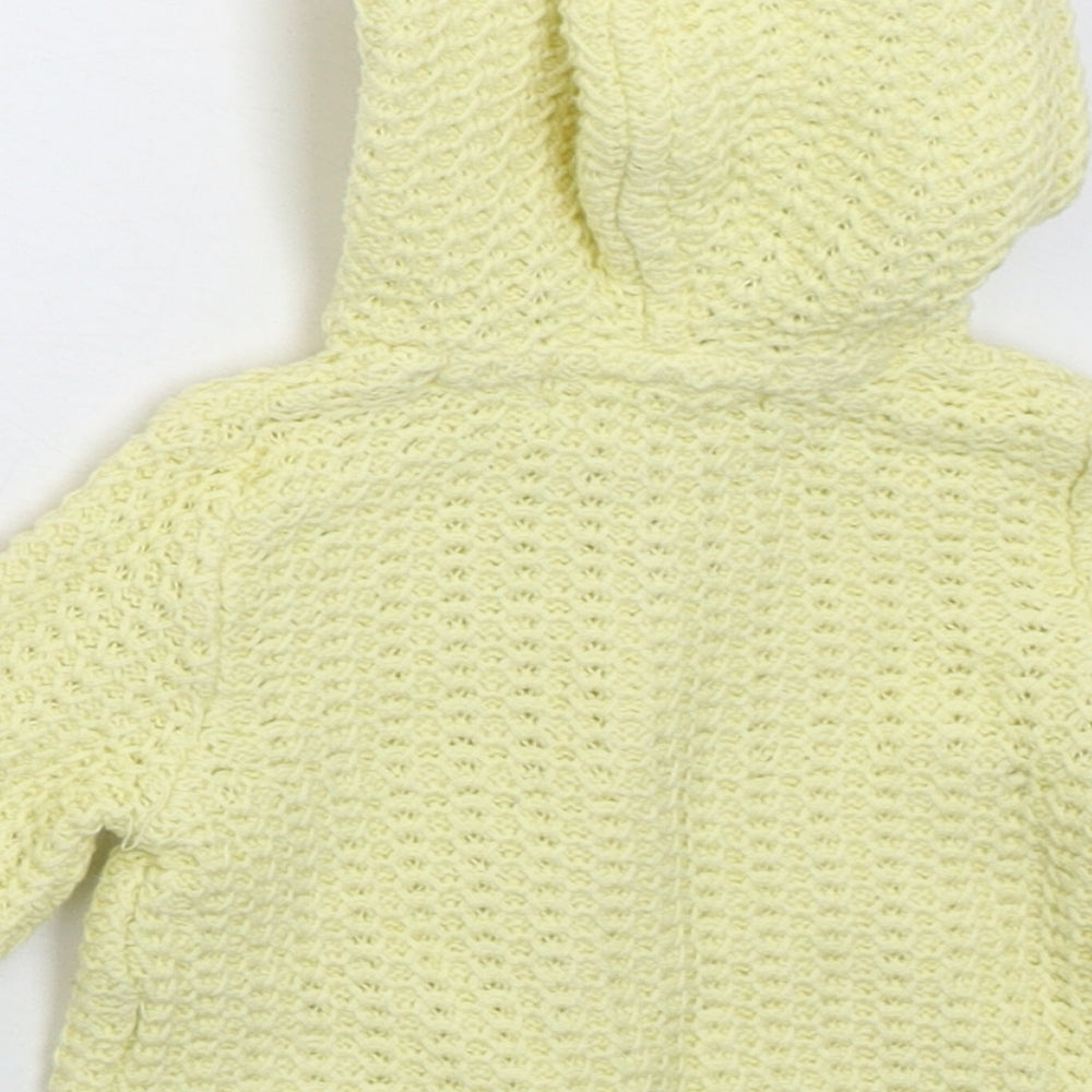 Tommy Bahama Girls Yellow  Cotton Cardigan Jumper Size 3-6 Months  Button