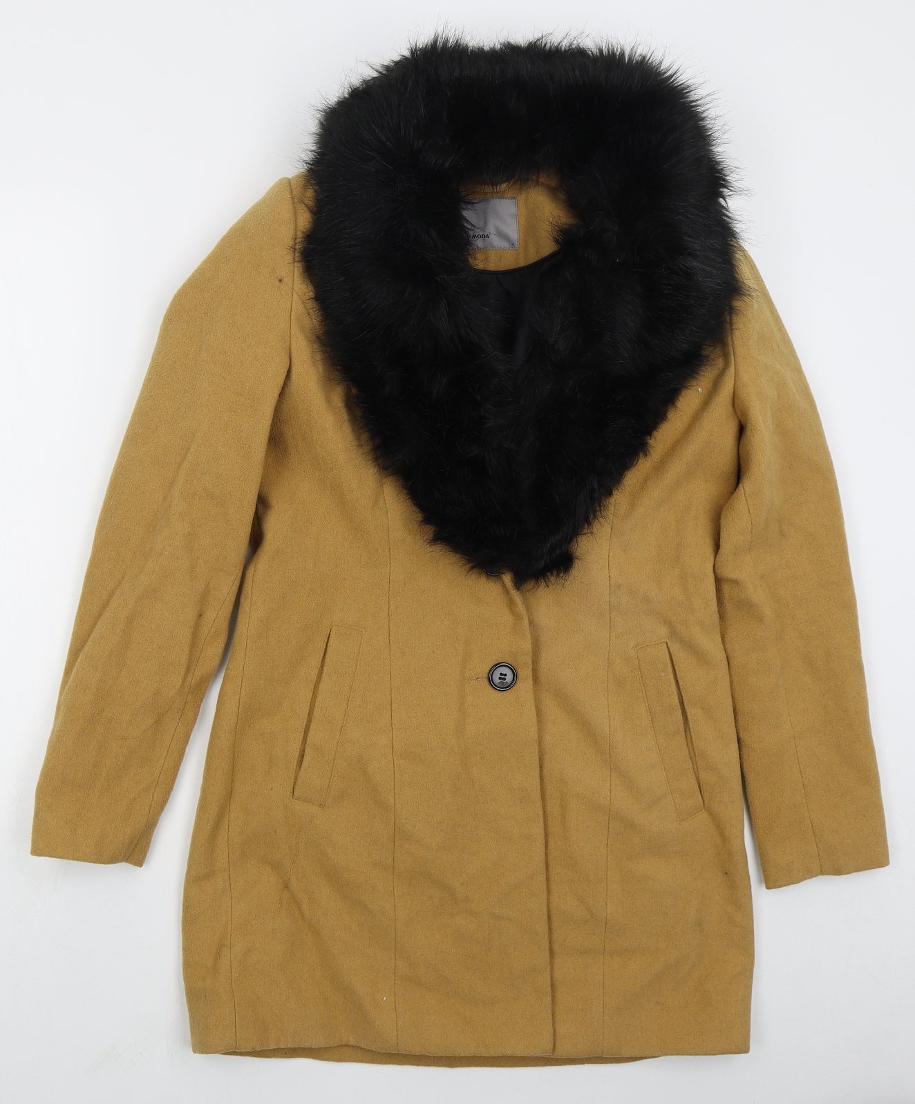 Womens UK Size S VERO MODA Beige Overcoat