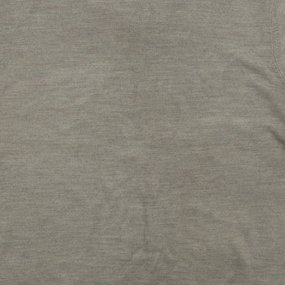 Atlantic Bay Mens Beige V-Neck  Acrylic Pullover Jumper Size XL