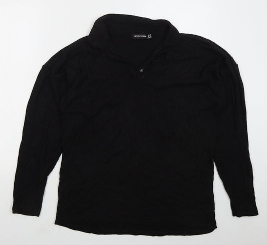 Womens UK Size 12 PRETTYLITTLETHING Black Pullover Jumper