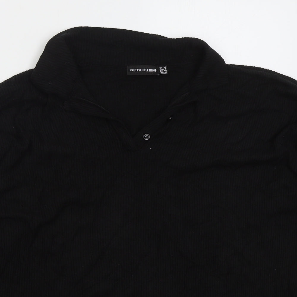 Womens UK Size 12 PRETTYLITTLETHING Black Pullover Jumper