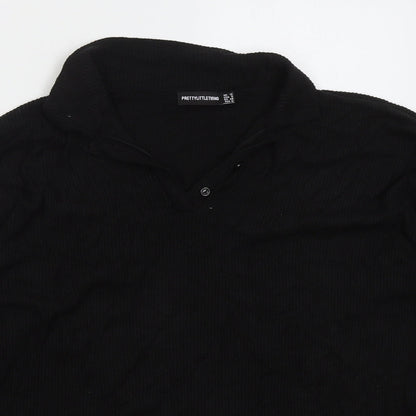 Womens UK Size 12 PRETTYLITTLETHING Black Pullover Jumper