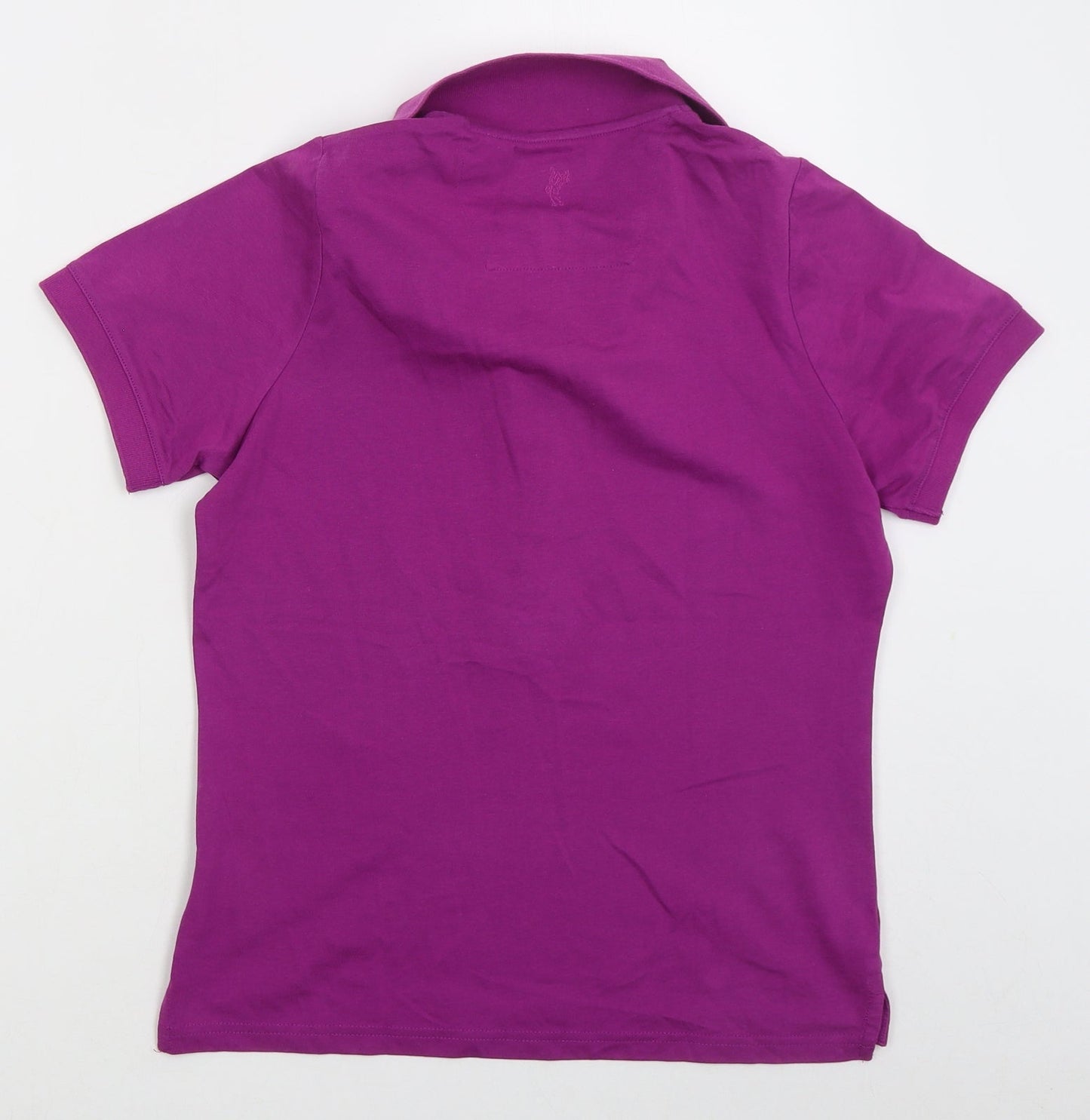 Ashworth Womens Purple  Cotton Basic Polo Size XS Collared