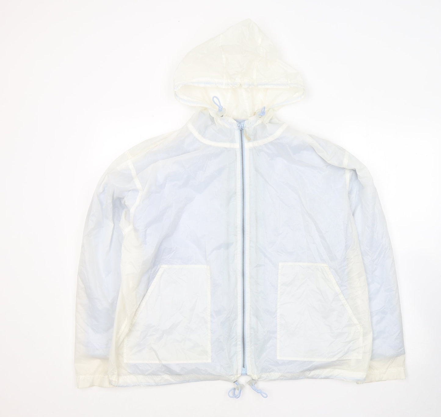 Womens UK Size 14 Marks and Spencer White Rain Coat