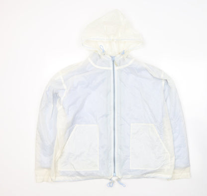 Womens UK Size 14 Marks and Spencer White Rain Coat