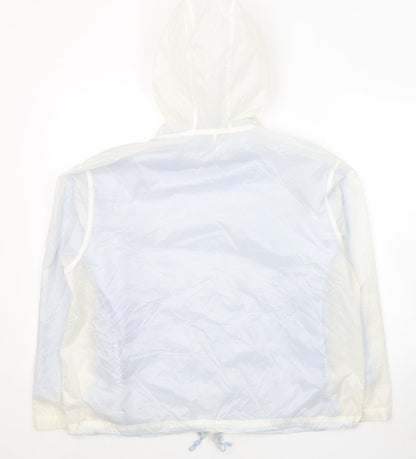 Womens UK Size 14 Marks and Spencer White Rain Coat