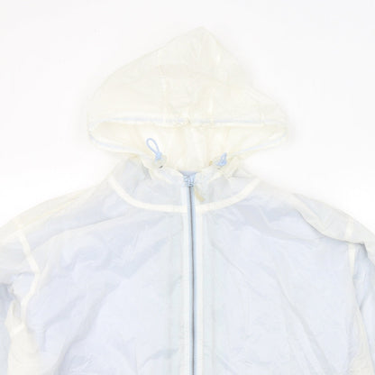 Womens UK Size 14 Marks and Spencer White Rain Coat