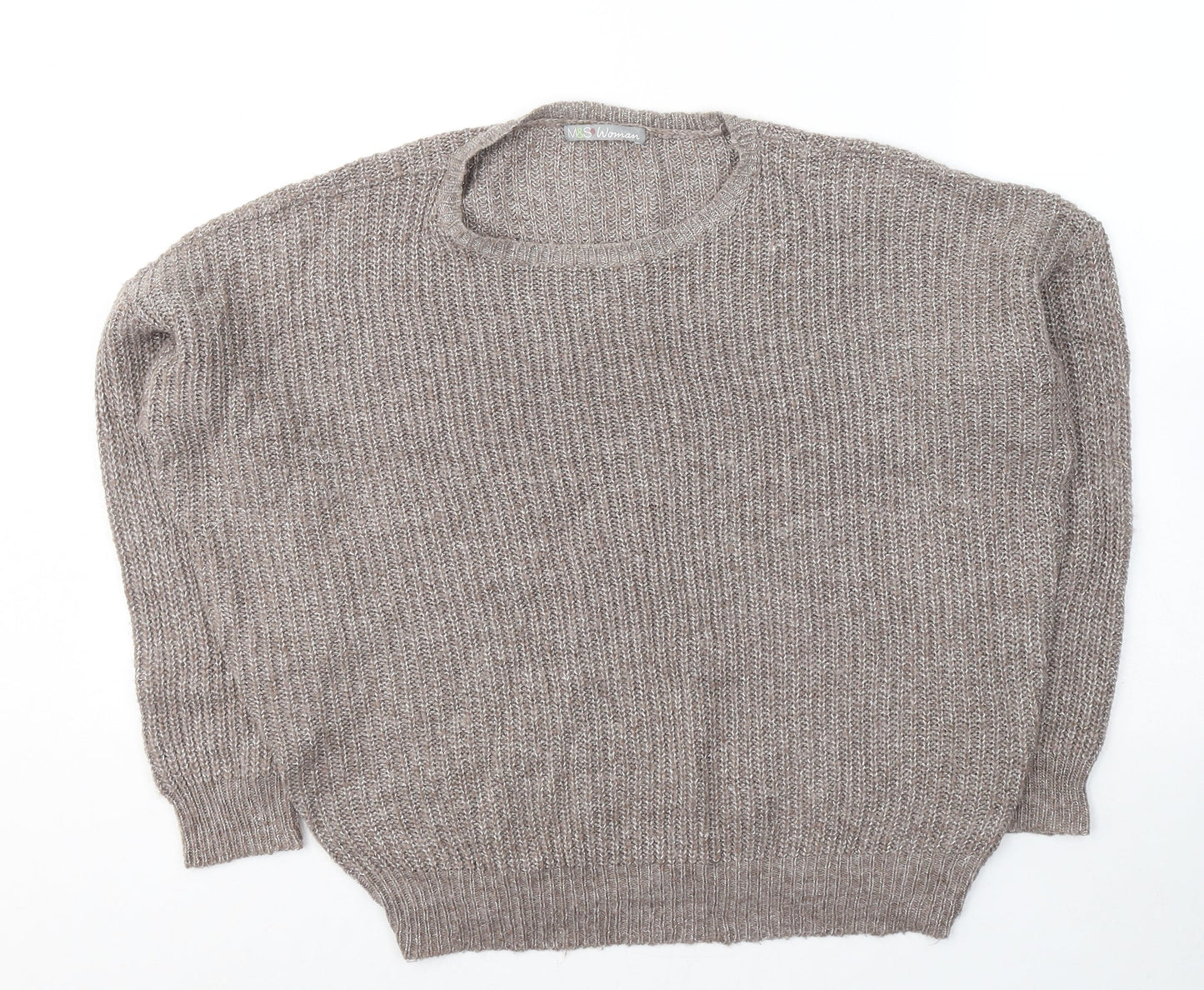 Womens UK Size 8 Marks and Spencer Brown Pullover Jumper