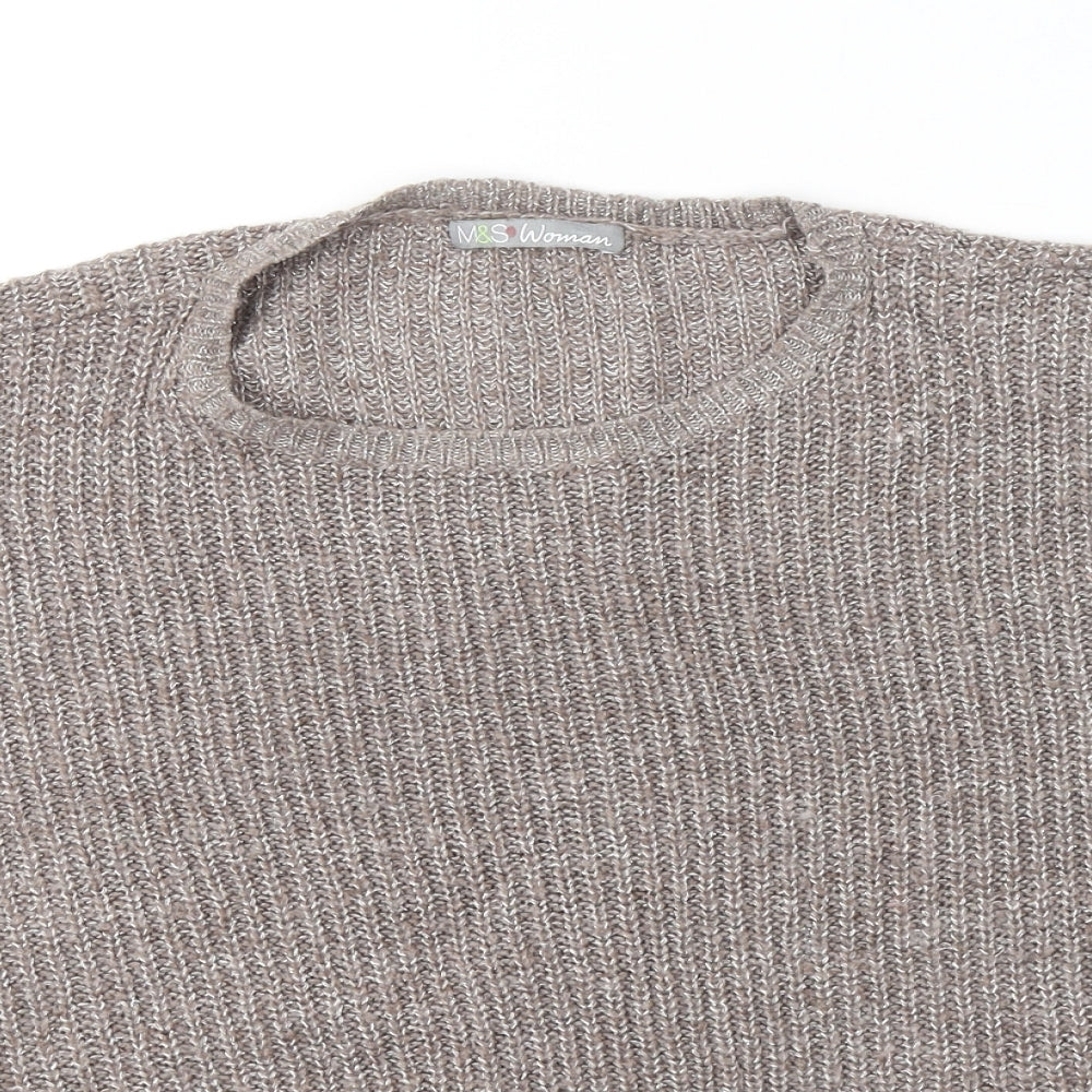Womens UK Size 8 Marks and Spencer Brown Pullover Jumper