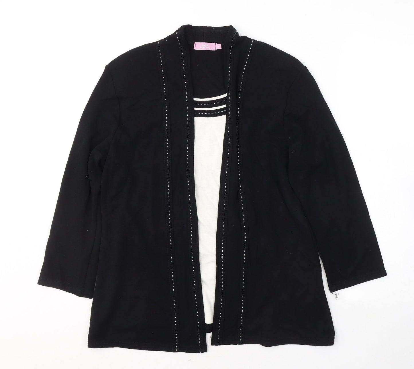 Womens UK Size 16 Sarah Hamilton Black Basic Blouse