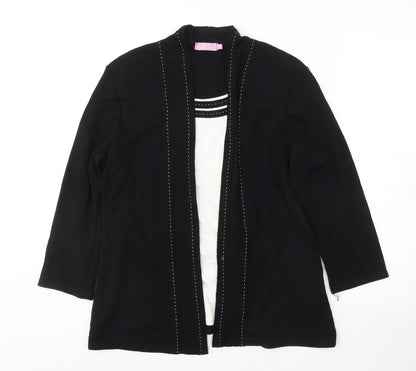 Womens UK Size 16 Sarah Hamilton Black Basic Blouse