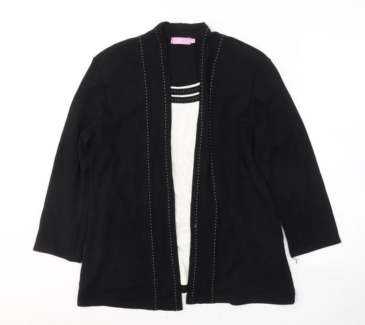 Womens UK Size 16 Sarah Hamilton Black Basic Blouse