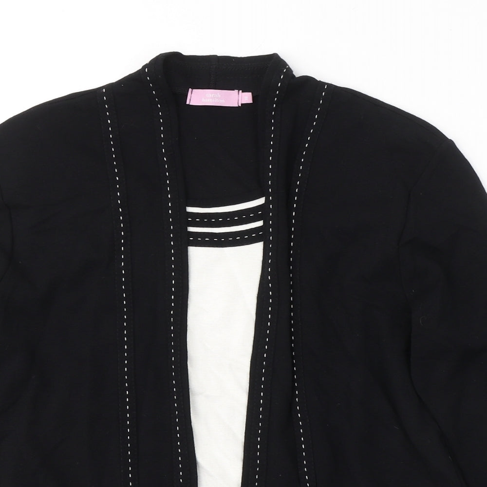 Womens UK Size 16 Sarah Hamilton Black Basic Blouse