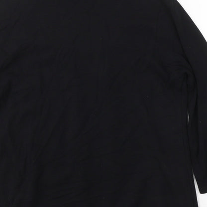 Womens UK Size 16 Sarah Hamilton Black Basic Blouse