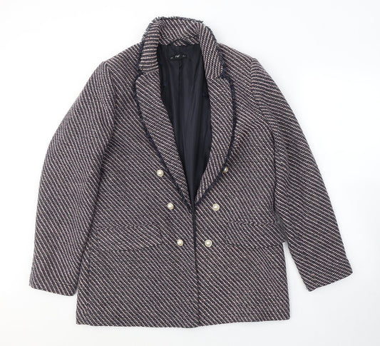 F&F Womens Pink Geometric  Jacket Blazer Size 16