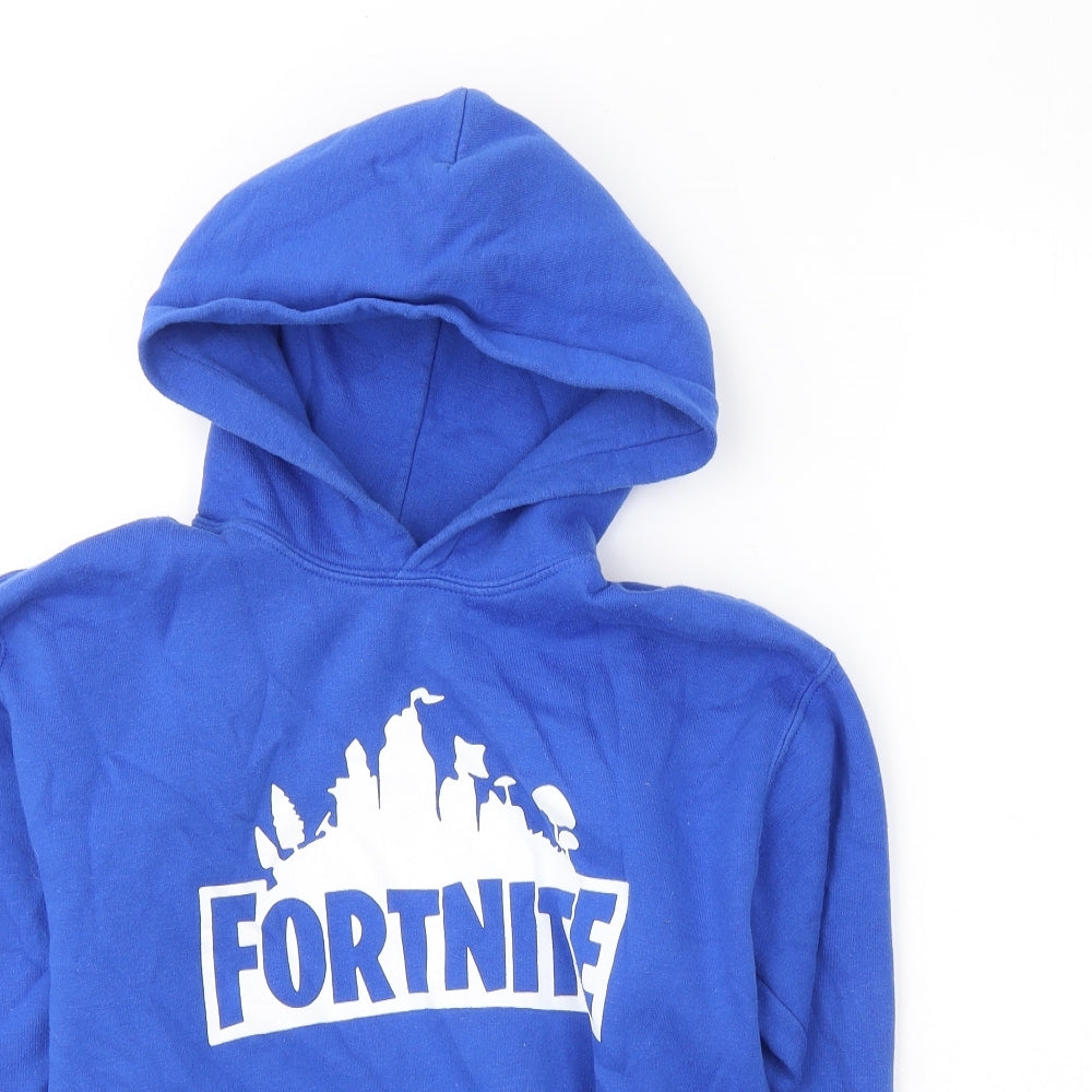 Gildan Boys Blue  Cotton Pullover Hoodie Size M  Pullover - FORTNITE