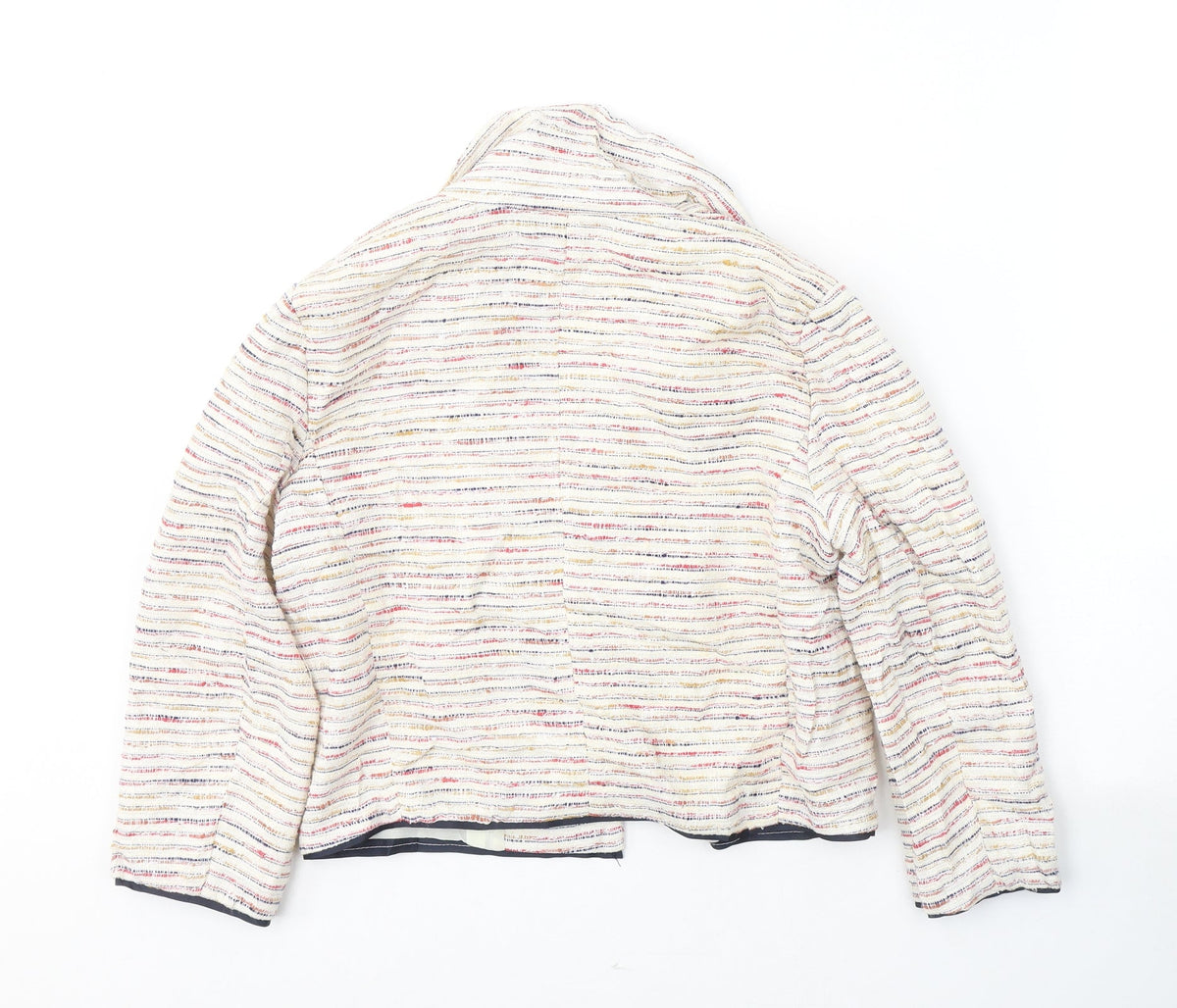 Silvian Heach Womens Ivory Striped  Jacket Blazer Size S  Button