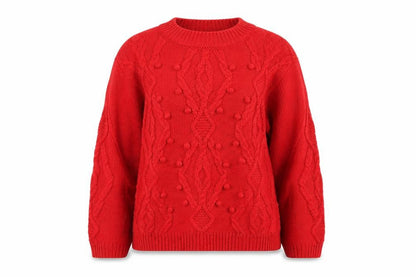 Womens UK Size S Papaya Red Pullover Jumper