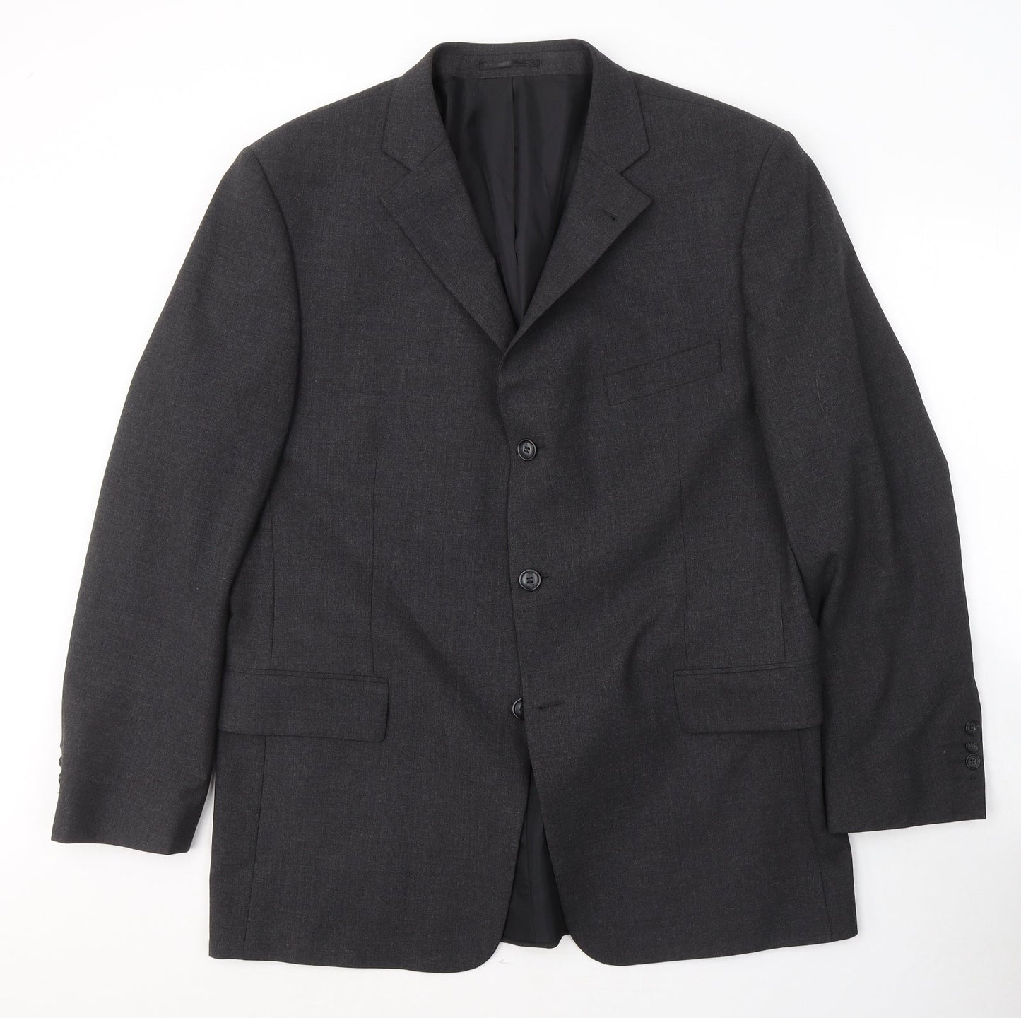 Armando Mens Grey  Wool Jacket Suit Jacket Size 44