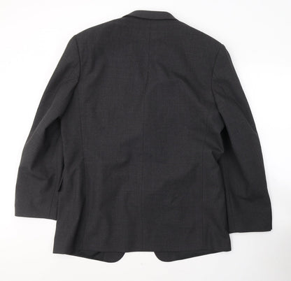 Armando Mens Grey  Wool Jacket Suit Jacket Size 44
